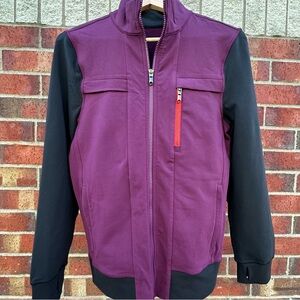 Lululemon Purple Black Colorblock Activewear Jacket Leisurewear Workout Warmup M